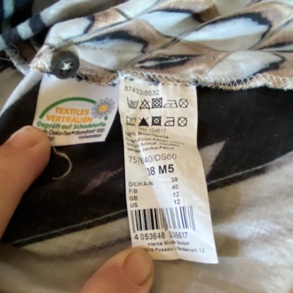 ETERNA Premium Ladies' blouse sz 38 EU sz US S 100% cotton multicolour retro - Picture 4 of 16